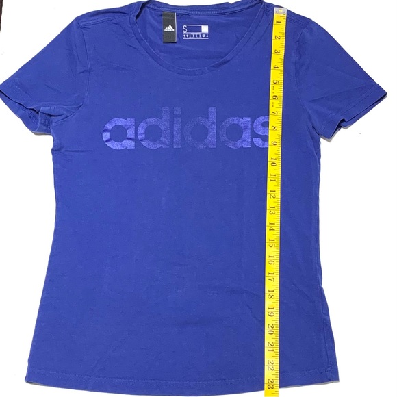 2/$20 Adidas Blue Short Sleeves Tee Size Small - Picture 6 of 7
